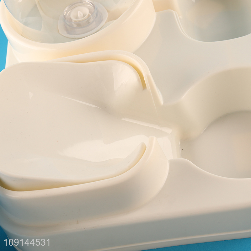 New Product 2-In-1 Automatic Pet Food Bowl and Water Dispenser Set