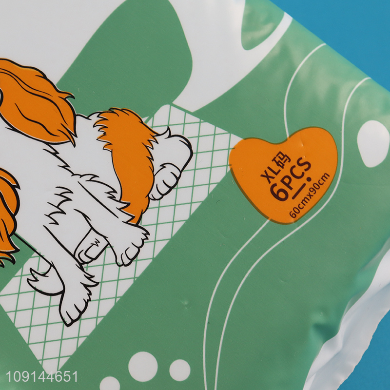 New Product 6 Pieces Dog Pee Pads Disposable Super Absorbent Dog Pee Pads