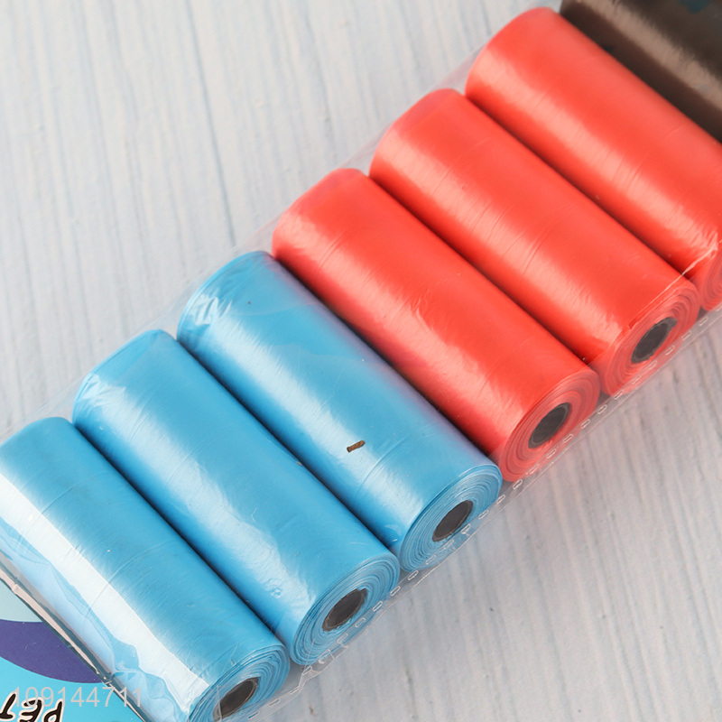 New Product 9 Rolls Dog Poop Bags Sturdy Disposable Dog Waste Bags