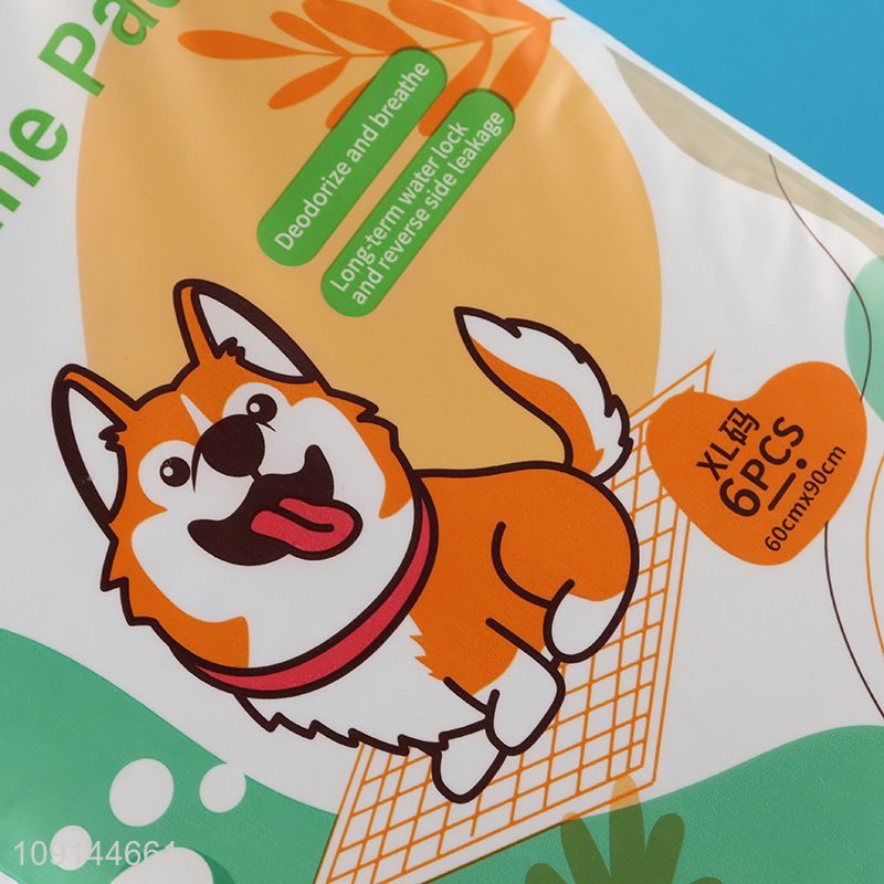 Hot Selling 6 Pieces Dog Pee Pads Disposable Urine Bed Pads for Dogs