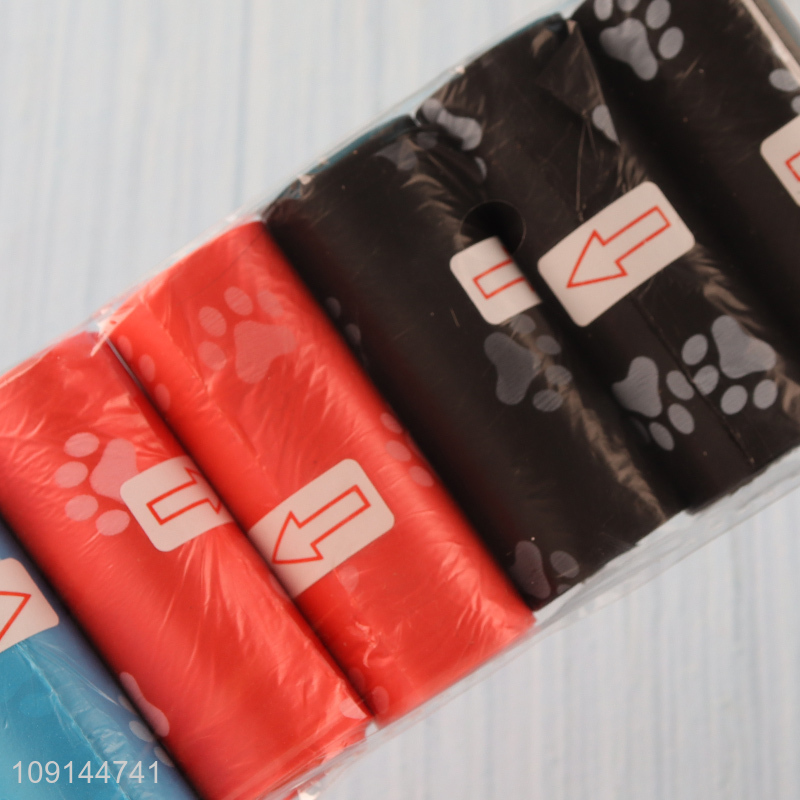 Factory Supply 7 Rolls Dog Waste Bags Disposable Dog Puppy Poop Bags