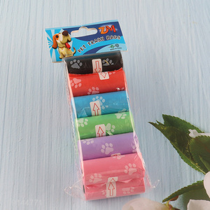 Factory Price 12 Rolls Dog Poop Bags Disposable Pet Waste Bags Rolls