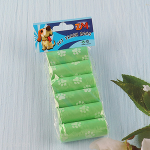 High Quality 6 Rolls Disposable Dog Poop Bags Disposable Dog Waste Bags