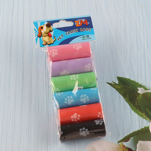 Hot Selling 6 Rolls Dog Poop Bags Disposable Leak Proof Dog Waste Bags