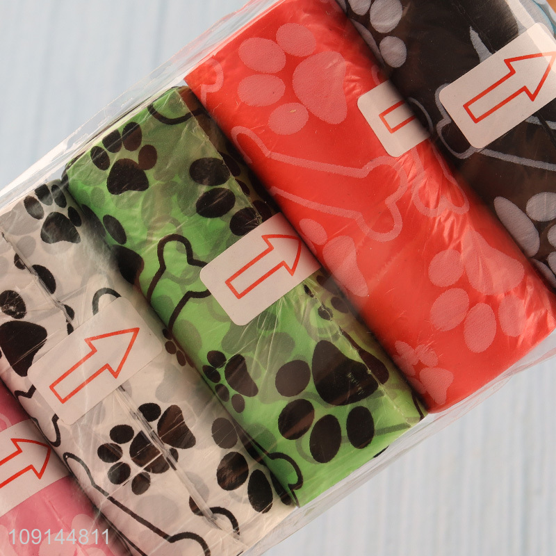 Good Quality 6 Rolls Dog Poop Bags Sturdy Disposable Dog Waste Bags