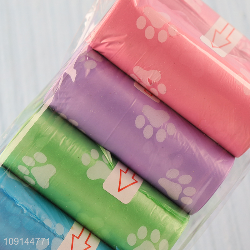 Factory Price 12 Rolls Dog Poop Bags Disposable Pet Waste Bags Rolls