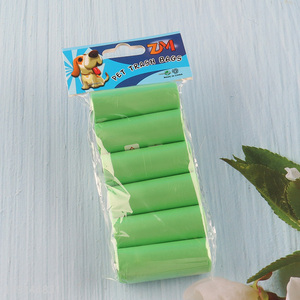 Factory Supply 6 Rolls Dog Waste Bags Disposable Leak-Proof Dog Poop Bags