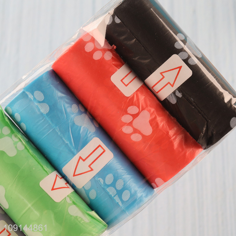Factory Price 5 Rolls Disposable Dog Poop Bags Trash Bags for Dogs
