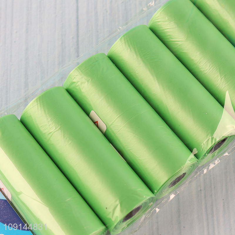 Factory Supply 6 Rolls Dog Waste Bags Disposable Leak-Proof Dog Poop Bags