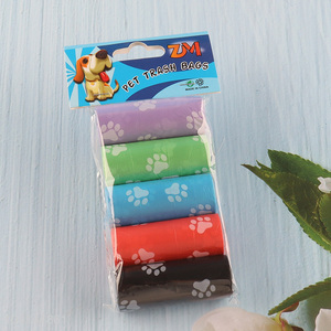 Factory Price 5 Rolls Disposable Dog Poop Bags Trash Bags for Dogs