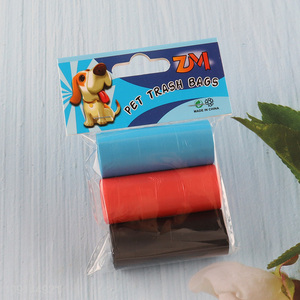Factory Supply 3 Rolls Dog Poop Bags Disposable Dog Waste Bags for Poop