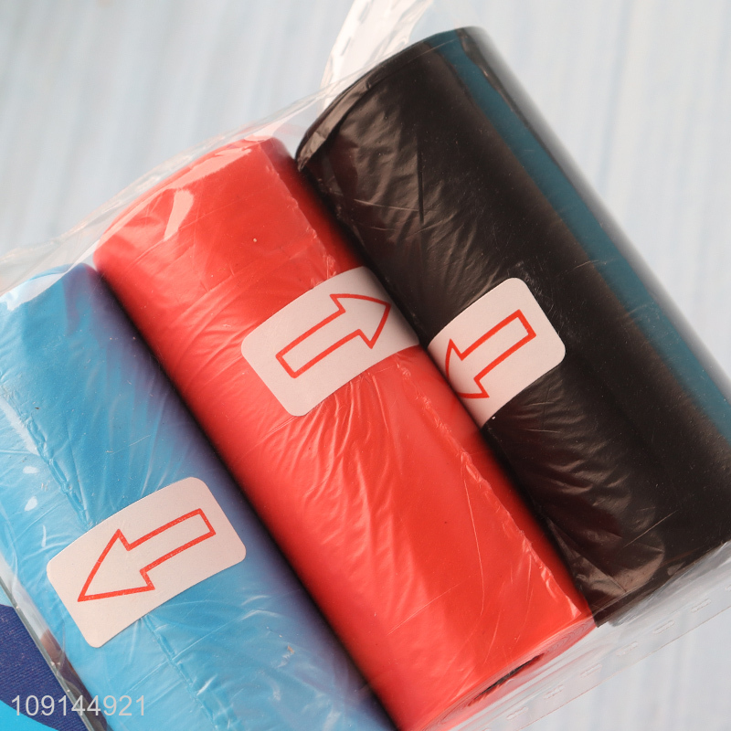 Factory Supply 3 Rolls Dog Poop Bags Disposable Dog Waste Bags for Poop