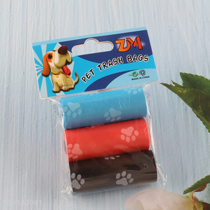 China Wholesale 3 Rolls Dog Waste Bags Disposable Dog Puppy Poop Bags