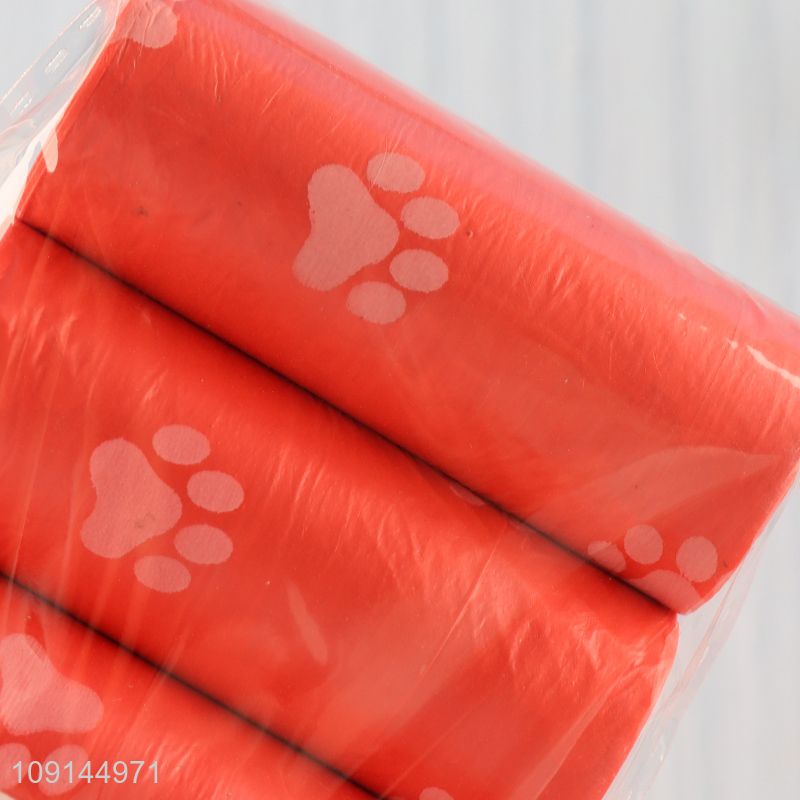 Hot Selling 4 Rolls Dog Poop Bags Disposable Pet Waste Bags Rolls