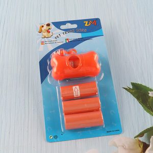 Good Quality 4 Rolls Dog Poop Bags with Bone Shaped Poop Bag Dispenser
