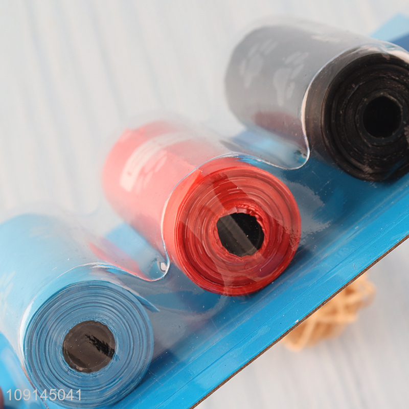 Factory Price 3 Rolls Dog Waste Bags Disposable Dog Puppy Poop Bags