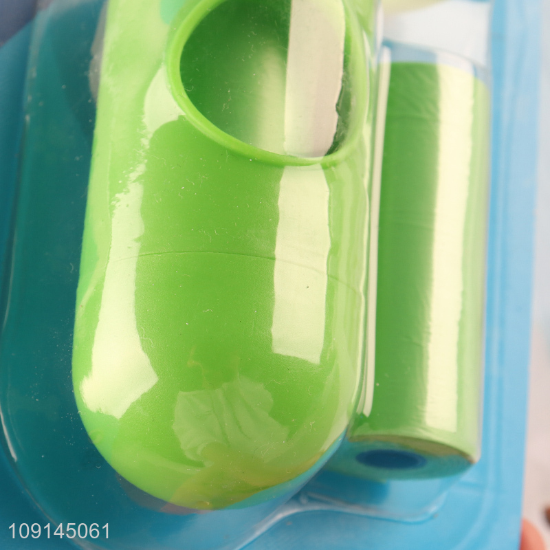 Hot Selling 2 Rolls Dog Waste Bags with Pill Shaped Poop Bag Holder