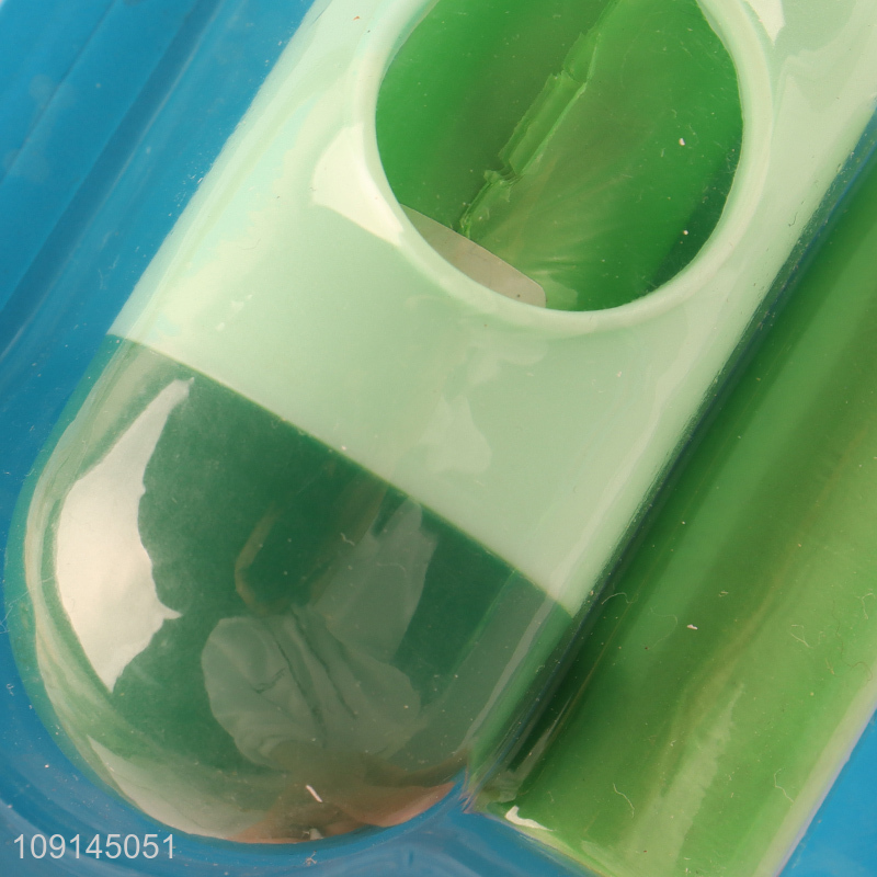 High Quality 2 Rolls Dog Waste Bags with Pill Shaped Poop Bag Dispenser