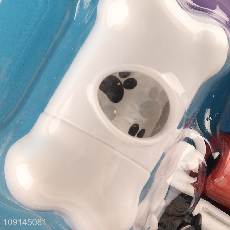 Good Quality 6 Rolls Disposable Dog Poop Bags with Bone Shaped Dispenser