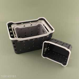 China Wholesale Mulipurpose Plastic Storage Basket for Kitchen & Bathroom