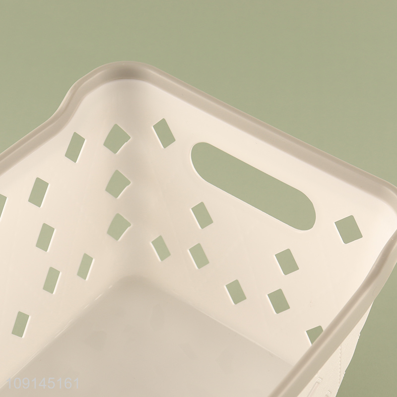 China Wholesale Mulipurpose Plastic Storage Basket for Kitchen & Bathroom