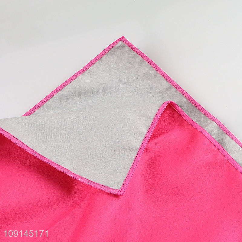 China factory portable quick dry double-sided sports towel with case