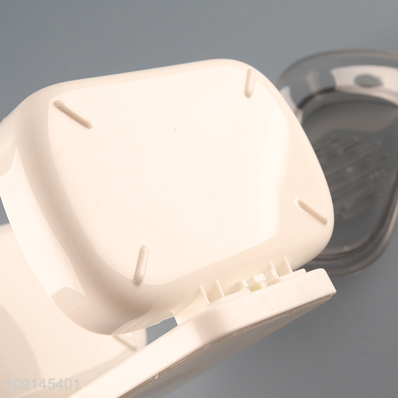 New Arrival 2-Tier Wall Mounted Plastic Soap Holder for Bathroom