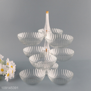 Factory Price 3-Layer Stacking Plastic Fruit Snack Tray for Party