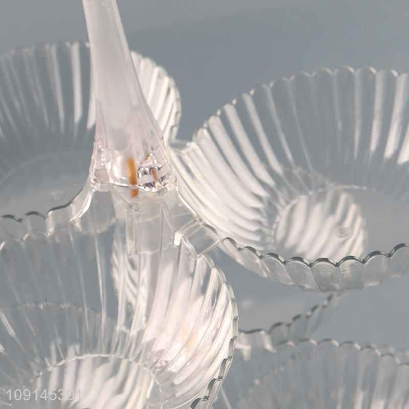 Factory Price 3-Layer Stacking Plastic Fruit Snack Tray for Party