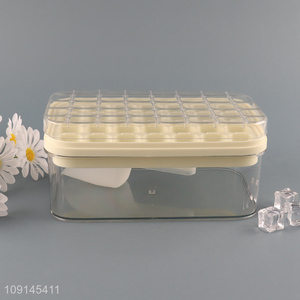 High Quality Plastic Ice Cube Tray with Lid, Bin & Ice Scoop for Freezer