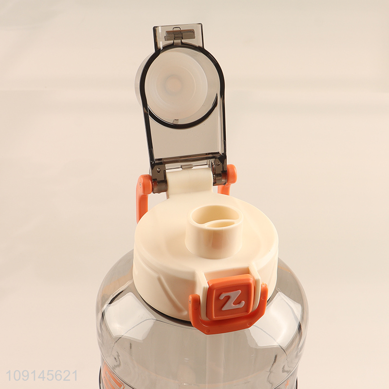 Most popular large capacity plastic water bottle drinking bottle with straw