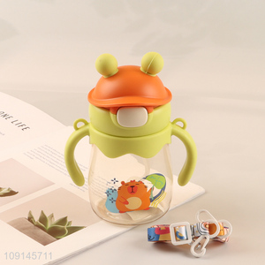 Best selling portable children plastic water bottle drinking bottle with handle