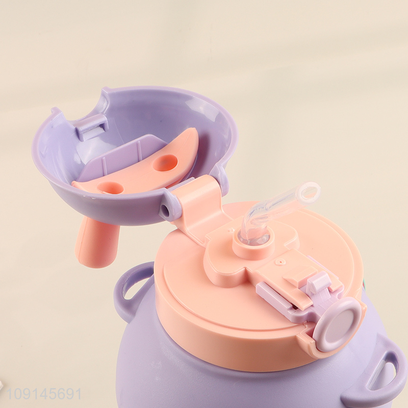 Low price rabbit shape cartoon plastic water bottle drinking bottle for kids