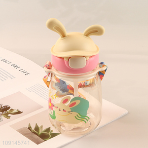 Good quality rabbit shape plastic water bottle drinking bottle for children