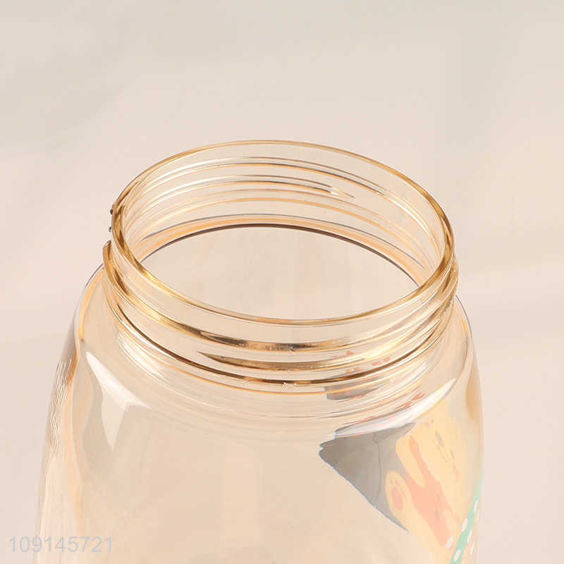 Factory price cartoon bear shape straw cup kids water bottle