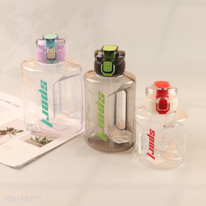 Factory supply multicolor plastic sports water bottle drinking bottle with handle