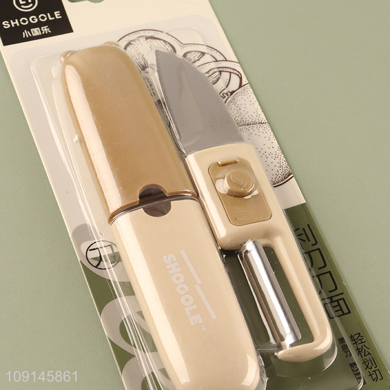 New Product 2-In-1 Stainless Steel Fruit Knife Vgetable Fruit Peeler