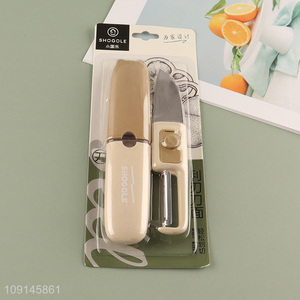 New Product 2-In-1 Stainless Steel Fruit Knife Vgetable Fruit Peeler