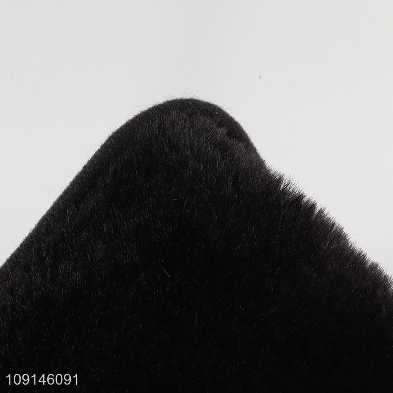 Good selling black winter plush rechargable electric hot water bag with VDE europe plug