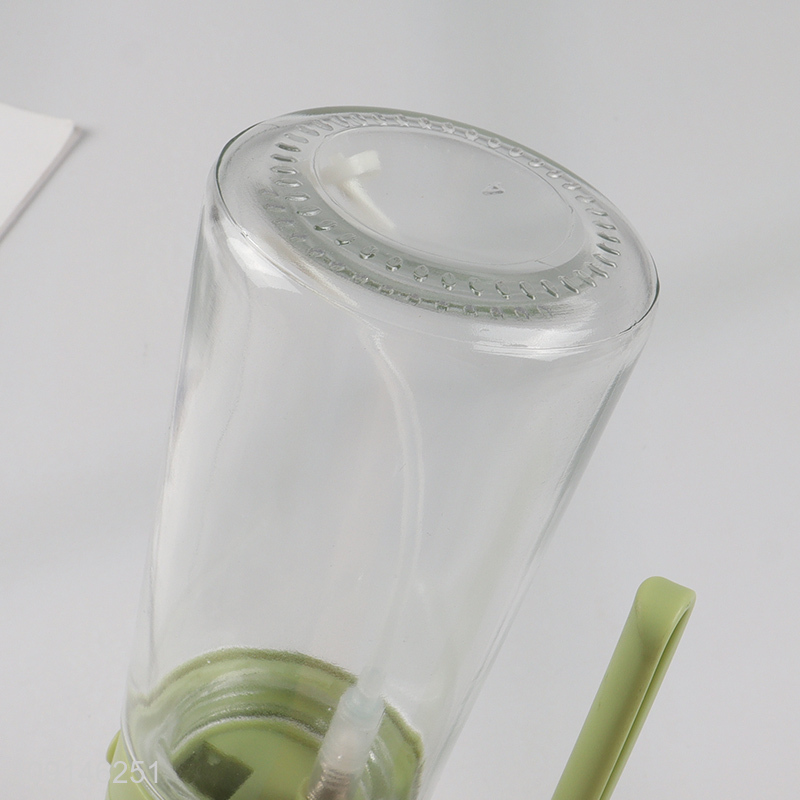 Most popular glass clear kitchen 2in1 oil spray bottle oil bottle