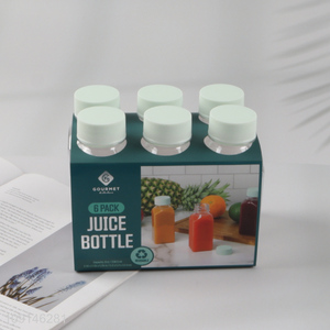 Factory price 6pcs kitchen reusable juice bottle with lid