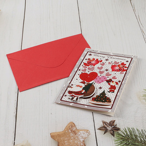 China factory merry christmas greeting cards for christmas gifts