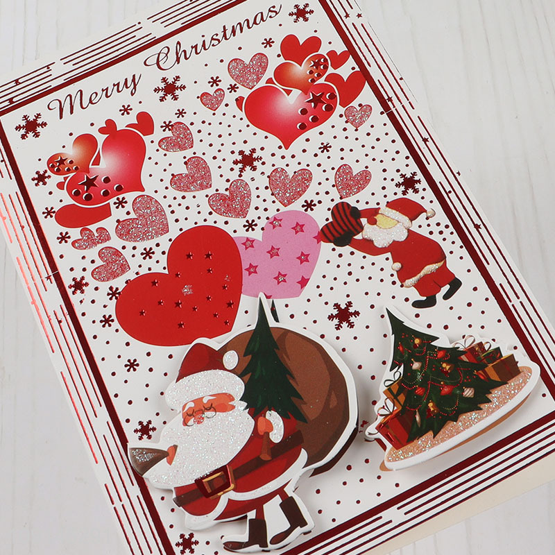 China factory merry christmas greeting cards for christmas gifts