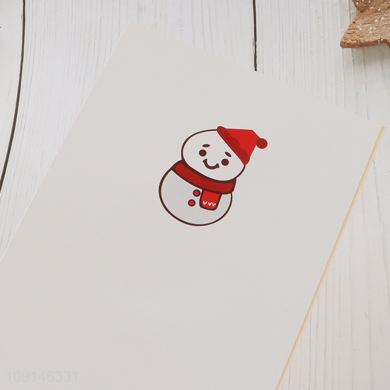 Good selling cartoon snowman merry christmas greeting cards