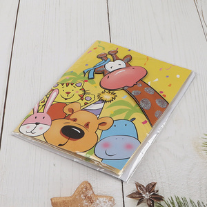 Good selling cartoon animal pattern happy birthday music greeting cards