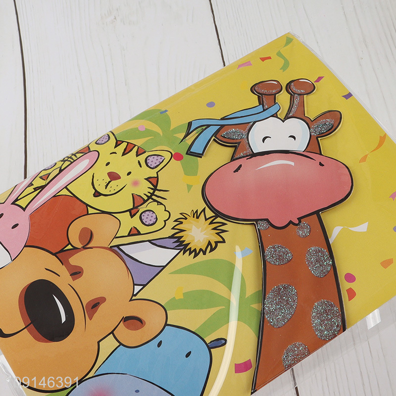 Good selling cartoon animal pattern happy birthday music greeting cards