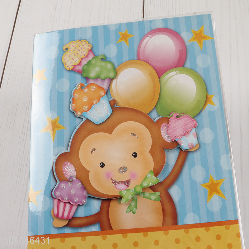 Top products cartoon monkey diy paper music greeting cards for birthday