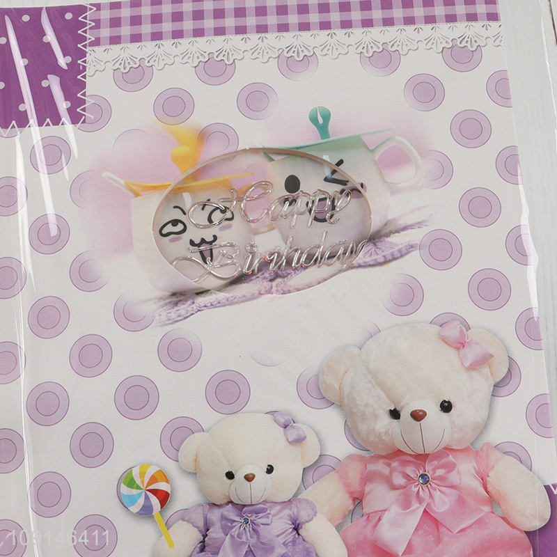 Best selling cartoon bear paper diy music greeting cards wholesale