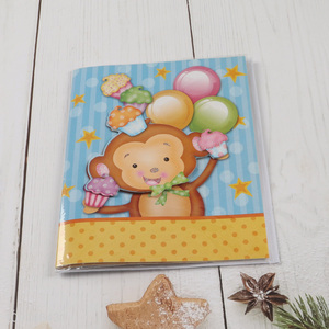 Top products cartoon monkey diy paper music greeting cards for birthday