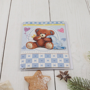 China supplier cartoon bear birthday gifts music greeting cards
